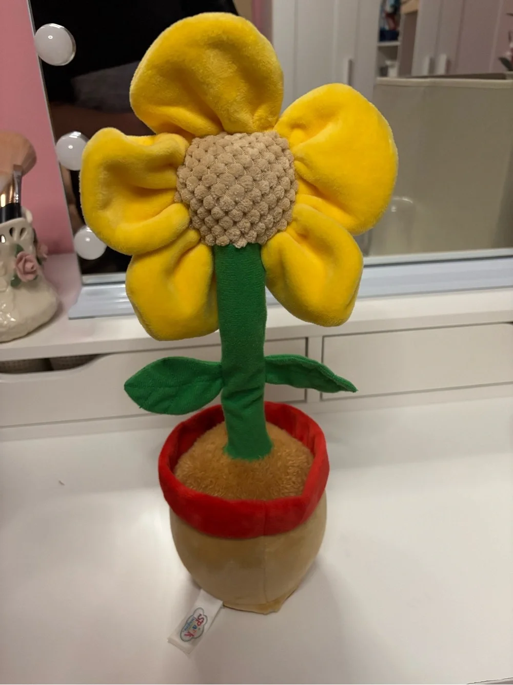Yellow Smiling Plush Sunflower Toy